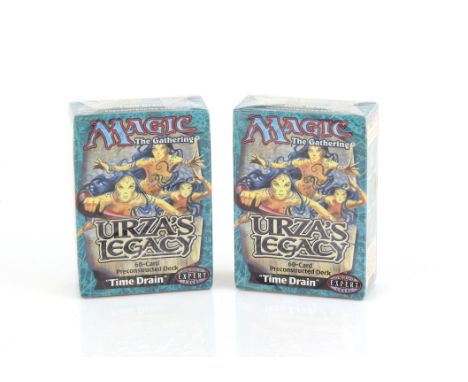 Wizards of the Coast. Two Magic The Gathering. Urzas Legacy 'Time Drain' theme decks, sealed in original packaging (2). The v