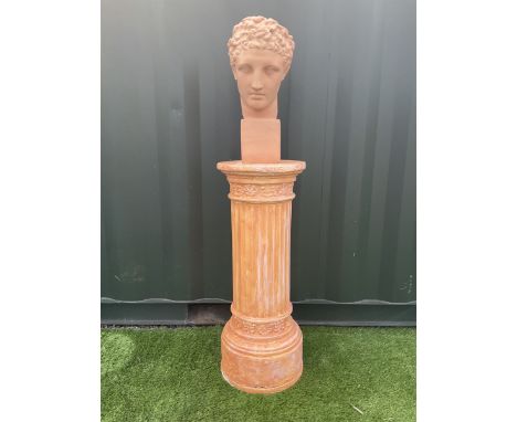 Bust on pedestal, plaster, female portrait  - THIS LOT IS TO BE COLLECTED BY APPOINTMENT FROM DUGGLEBY STORAGE, GREAT HILL, E