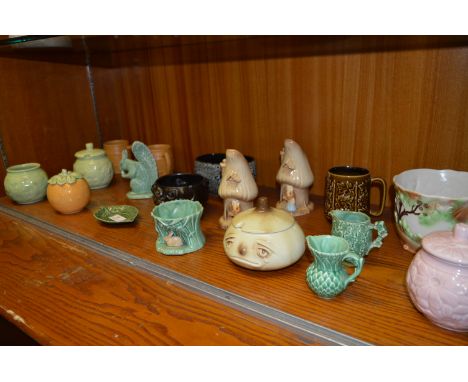 Assorted Collection of Sylvac Pottery; Plant Pots, Lidded Jars, Mugs, etc. 
