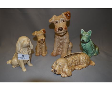 Collection of Sylvac Dog Ornaments 