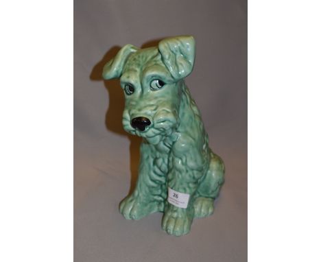 Sylvac Pottery 11" Terrier Dog (Green)