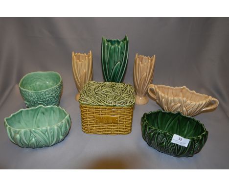 Selection of Sylvac Pottery Tulip Vases and Bowls 