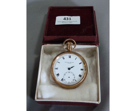 9cT Gold Pocket Watch with Enamel Face 