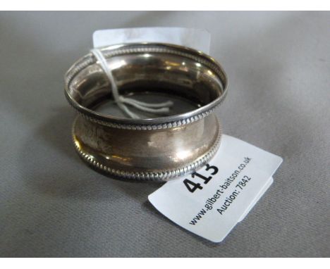 Hallmarked Silver Napkin Ring "Birmingham 1916" Approx. 5.7g 