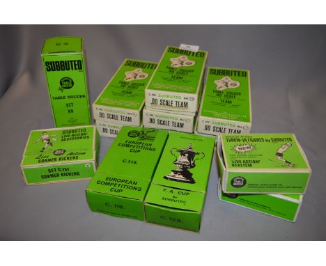 Box Containing Subbuteo Football Teams and Accessories 
