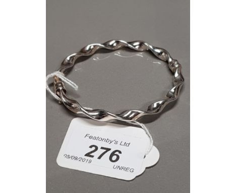 BIRMINGHAM SILVER TWIST BANGLE 10G