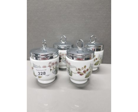 A SET OF 4 ROYAL WORCESTER EGG CODDLERS