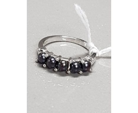 SILVER AND FRESHWATER PEARL RING SIZE M