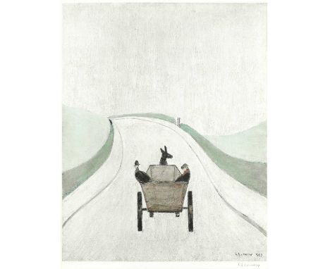 L.S. Lowry R.A. (British 1887-1976) "The Cart", signed in pencil in the margin, with Fine Art Trade Guild blind stamp, from a