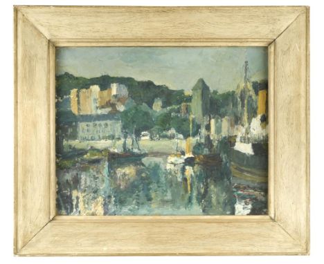 § Ronald Ossory Dunlop, NEA, ARA, RBA (Irish/British, 1894-1973) Bassin Bérigny, Dieppe titled to the stretcher oil on canvas