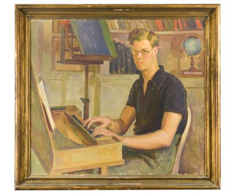 § Henry Lamb, MC, RA (British, 1883-1960) Portrait of David McKenna (1911-2003), seated at a clavichord signed and dated 'Lam