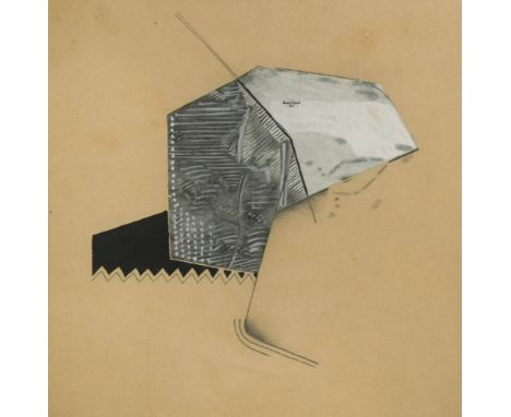 § Attributed to Georges Malkine (French, 1898-1970) Portrait of Robert Desnos (1900-1945) inscribed to the reverse of the mou