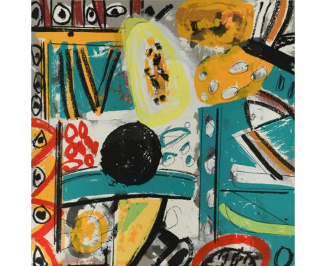 § Gillian Ayres, RA (British, 1930-2018) Ictis signed and numbered 49/50 in red crayon coloured screenprint, printed by Kip G