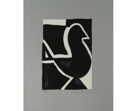 § Josef Herman, OBE, RA (Polish/British, 1911-2000) Bird signed and numbered 27/50 in pencil coloured lithograph, printed by 