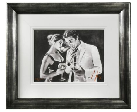 Fabian Perez (Argentinian, b.1967) The Whispers III signed in red paint and numbered 44/195 giclee print 28.50 x 39cm (11 x 1