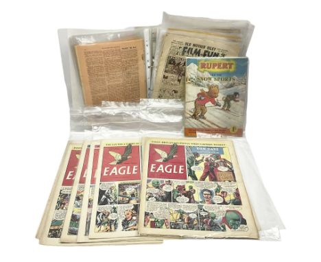 Collection of approximately forty-six 1920s and onwards comic books, to include eight Eagle comics dated 1952-1953, Rupert Be