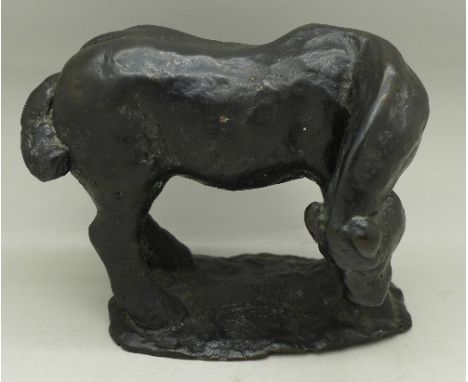 Henri Cain (1859-1930), son of Auguste Nicolas Cain, a bronze horse, 10.5cm, 