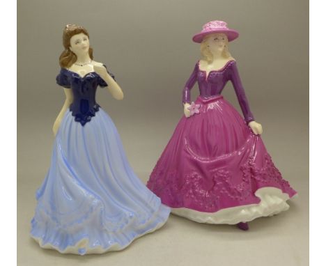 Two Royal Worcester figures, Poppy and Happy Birthday, boxed