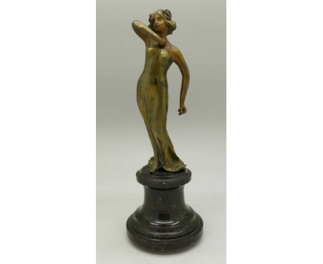 A bronze Art Deco figure, 17cm