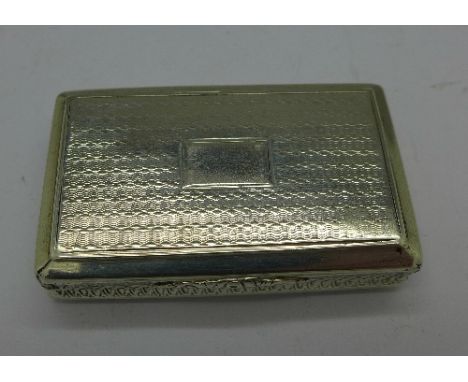 A silver snuff box by Nathaniel Mills, Birmingham 1837