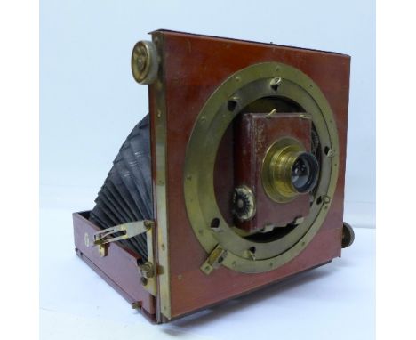 A Thornton Pickard Imperial Triple Extension bellows camera, lens in office