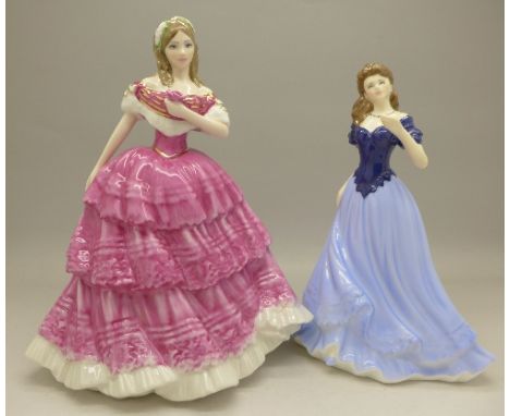 A Royal Worcester figure, Happy Birthday and a Brompton & Cooper figure, Sweet Rose, with boxes