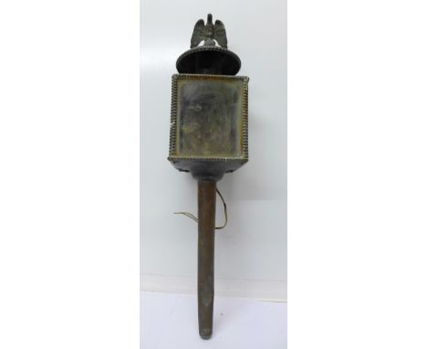 A carriage lamp, (converted to electric)