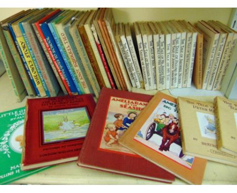 A quantity of vintage children's books including twenty one Beatrix Potter titles, nineteen Alison Uttley Little Grey Rabbit 