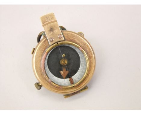 WWI officers compass by the Ontario Hughes-Owens Ltd - W & L.E. Gurley, Troy NY number 955 - Mark VII - brass case