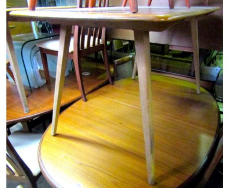 Ercol elm plank top refectory table, 138 cm long