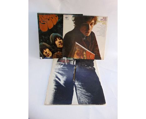 Sticky Fingers - The Rolling Stones, Rubber Soul by The Beatles and Bob Dylan Greatest Hits