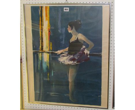A pair of signed coloured screen type prints after Donald Hamilton Fraser, RA (1929-2009), both showing dancers, both signed 