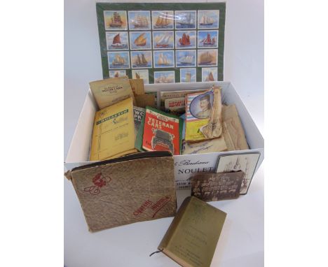 A mixed collection of items including a stamp album containing examples of Penny Red's and  a Two Pence Blue, etc, an interes