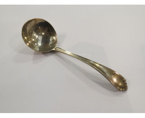 A silver sauce ladle, Sheffield 1953 with QEII Coronation mark 