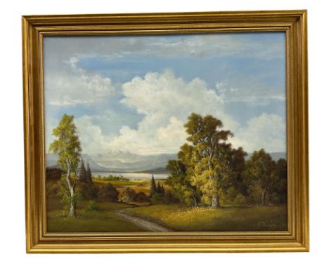 A Busch (British 20th Century): Cumbria, oil on canvas signed 49cm x 59cm 