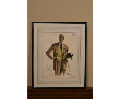 A framed and glazed print from L'Homme magazine, Winter 1951-52, printed by Jean Darroux. H.53 W.43cm 