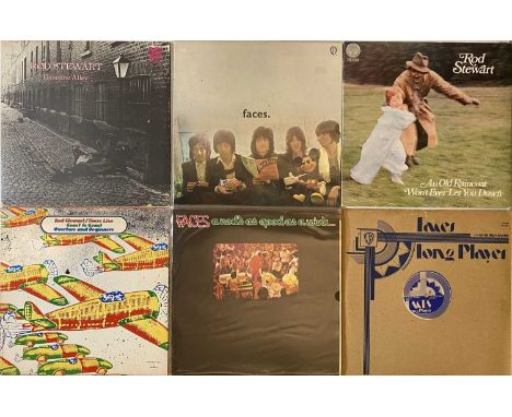 ROD STEWART/RELATED - LPs. Great collection of 14 x LPs plus 1 x 7" featuring Rod/Faces. Titles include An Old Raincoat Won't