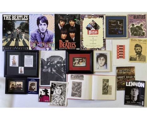 An assortment of Beatles memorabilia to include: first edition copies of John Lennon - In His Own Write and A Spaniard In The