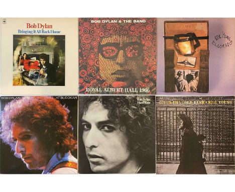 DYLAN/ YOUNG/ FOLK ROCK - LPs/ 7" . A smashing collection of 26 LPs. Mostly Bob Dylan &amp; Neil Young with some related arti