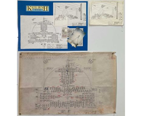 A collection of original plans relating to the stage and lighting design on Kate Bush's 'Lionheart' tour of 1979, consigned b