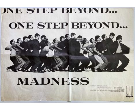 An original 1979 promotional poster advertising the single release of Madness - One Step Beyond. Measures 28 x 40". Note - po