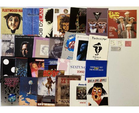 Concert memorabilia to include: 26 concert programmes mostly c 1980s/1990s and to include Eric Clapton, Rolling Stones, Fleet