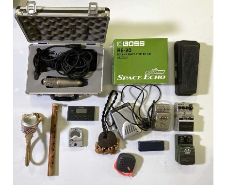 Music equipment to include: Dunlop Cry Baby Classic model GCB-95F, Behringer Slow Motion SM200, Digitech Digidelay, Boss RE-2