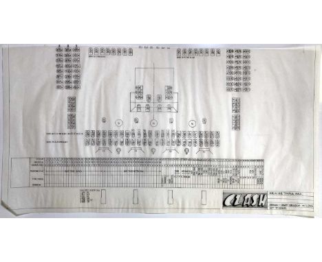 An original stage lighting plan for the Clash US and UK tours hand-drawn by designer David Jackson, who worked on many Clash 