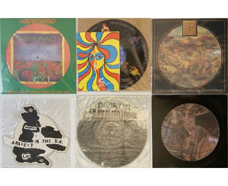 PICTURE/SHAPED DISC LPs/7". Diverse selection of 14 x picture/shaped disc LP, 12" and 7" loaded with rarities. Artists/titles