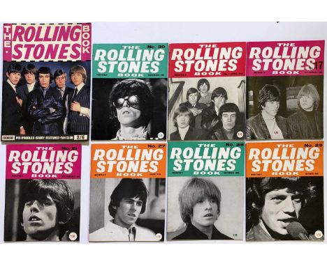 Seven issues of the Rolling Stones Monthly Book. To include issue 1, June 1964. Also #17, 21, 27, 28, 29, 30. Excellent condi