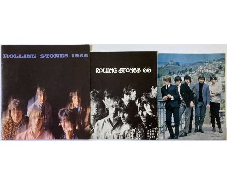 Three Rolling Stones concert/tour programmes: 1965 'Eric Easton Presents', 1966 US and UK tour programmes. Excellent conditio