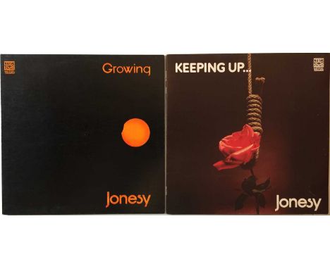 JONESY - KEEPING UP &amp; GROWING LPs (ORIGINAL UK COPIES ON DAWN). Tremendous set of 2 x original UK LPs featuring the Jones