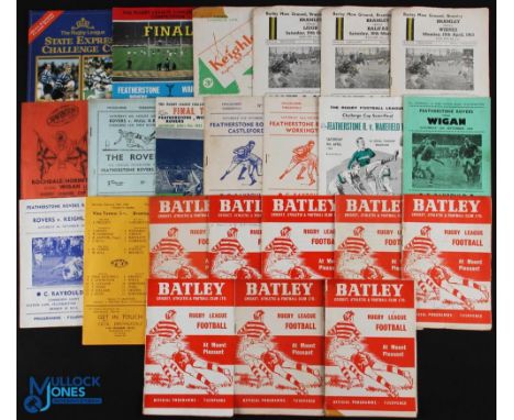 Rugby League programmes 1948-1983, Batley, Bramley &amp; Featherstone (23): Batley 58/59 x 1, 60/61 x 1, 61/62 x 3, 62/63 x 1