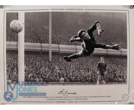 Peter Bonetti Chelsea FC Personally signed limited edition print (37/75) 1965 FA Cup S/F 16 x 12'' with COA